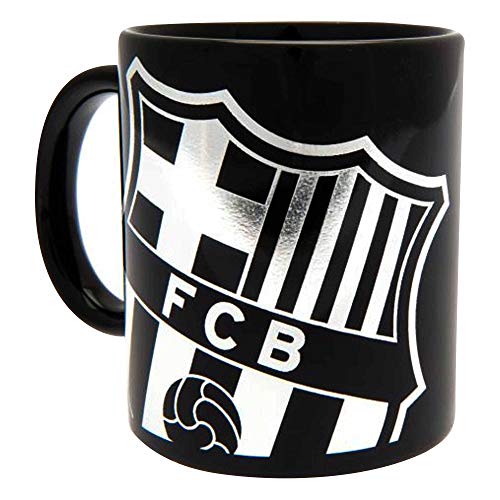 FCB - Juego de taza de cerámica y llavero con escudo del FC Barcelona (La Liga)