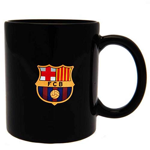 FCB - Juego de taza de cerámica y llavero con escudo del FC Barcelona (La Liga)