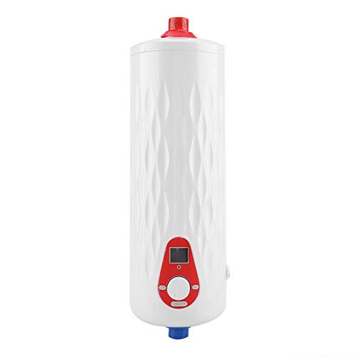 Fdit Mini Calentador de Agua Eléctrico Instantáneo Sin Tanque 6500W / 3000W 220V Temperatura de Agua de Salida Ajustable para Uso Baño Cocina(EU) (6500W)