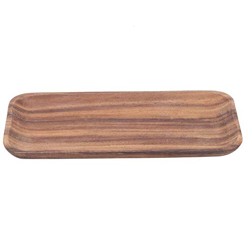 Fdit Rectángulo de madera Sushi Bandeja para servir Plato Vajilla(Los 25cm * 12.5cm * 2cm)