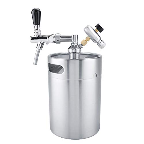 Fdit1 5L Mini Barril de Acero Inoxidable con Grifo presurizado Cerveza casera Craft Set dispensador de Cerveza Mini Barril Cerveza Cerveza casera Cerveza casera