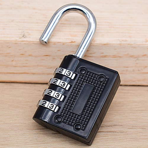 Feliciay Paquete De 2PCS Cerraduras De CombinacióN Candados Aldabas Numerico Seguridad Taquilla Candado Impermeable Para La Escuela Cerrojo Cerrojo Gabinete Caja De Herramientas Candado (Negro)