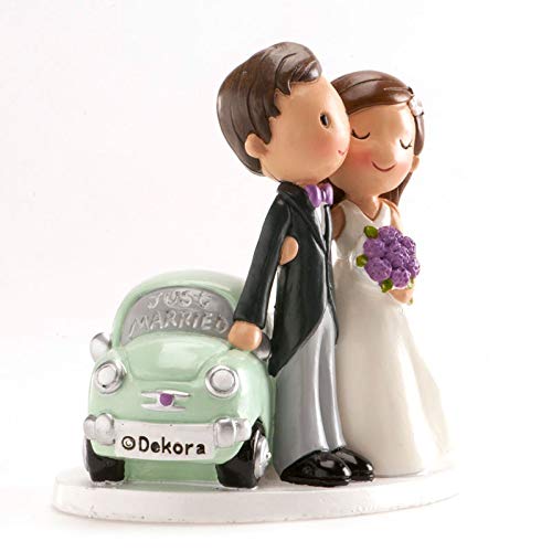 Figura boda PERSONALIZADA novios coche tarta figuras GRABADAS