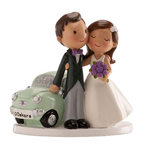 Figura boda PERSONALIZADA novios coche tarta figuras GRABADAS