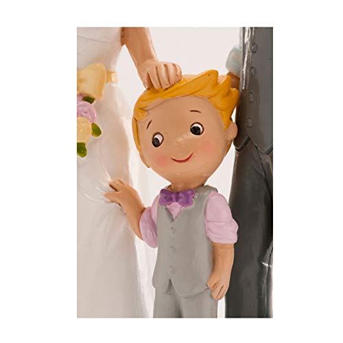 Figura boda PERSONALIZADA novios CON HIJO tarta figuras GRABADAS niño