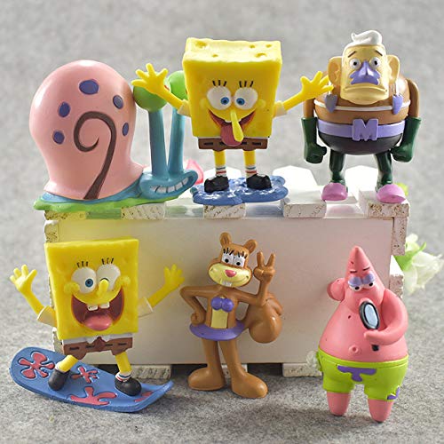 Figura de acción de Bob Esponja Juguetes muñecas Set colección de Modelos de PVC (12 Piezas)