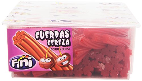 Fini - Cuerdas Cereza - Geles dulces - Envase con 70 unidades en su interior