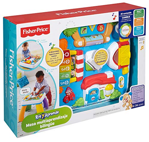 Fisher-Price - Mesa multiaprendizaje bilingüe -juguetes educativos - (Mattel DRH34)