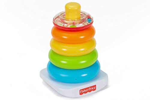 Fisher - Price Rock-a-Stack, juguete clásico de apilar aros para niños + 6 meses (Mattel GKD51) , color/modelo surtido