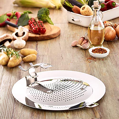 Fissler clippix / Protector contra salpicaduras, tapa antisalpicaduras para colgar de arriba abajo, Para todas las cacerolas y ollas de Fissler con Ø 24-28 cm y mango de seguridad