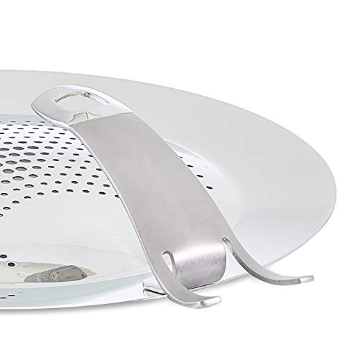 Fissler clippix / Protector contra salpicaduras, tapa antisalpicaduras para colgar de arriba abajo, Para todas las cacerolas y ollas de Fissler con Ø 24-28 cm y mango de seguridad