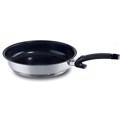 Fissler crispy ceramic comfort / Sartén de acero inoxidable (Ø 26 cm), antiadherente, apta para la inducción, ideal para freír, todo tipo de estufas - también de inducción