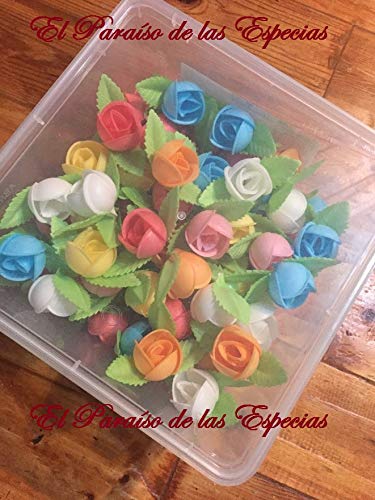 Flores de Oblea Papel de Arroz - Decoraciones Repostería - 90 unidades Caja