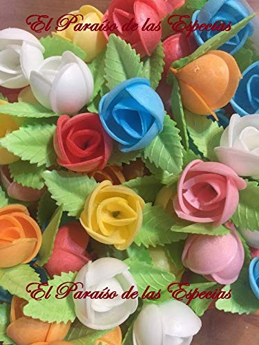 Flores de Oblea Papel de Arroz - Decoraciones Repostería - 90 unidades Caja