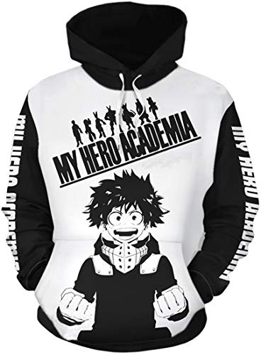 FLYCHEN Mujer Sudaderas con Capucha Manga Japonesa My Hero Academia Impresión 3D All Might Manga Larga - Logo 14 - L