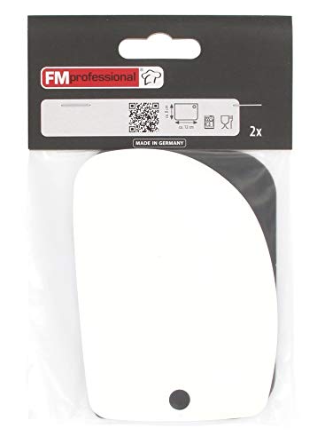 FM Professional Set Espátulas Pastelería. Polipropileno. Blanco y Negro. 12x8cm. 2 ud.