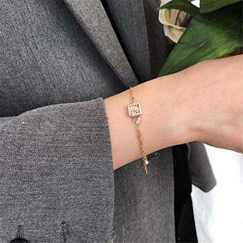 FMXJYNZB Pulseras Mermelada De Fresa Dulce Niña Amor Circón Pulsera Sen Departamento Novias Joyas Corea Joyería De Personalidad Simple