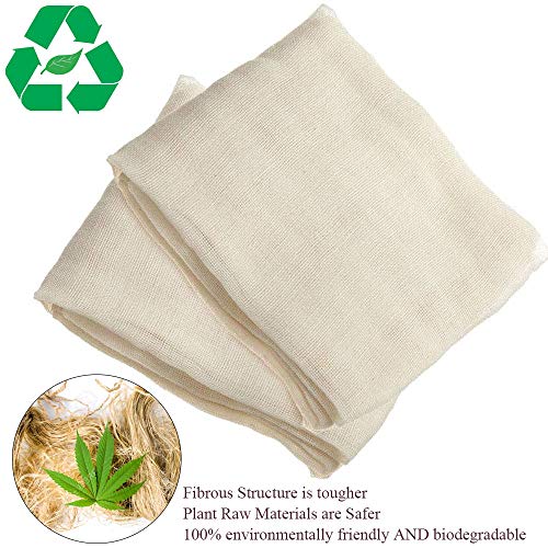 FOGAWA Cheese Cloth 2 Pcs Paño Queso Bolsa de Leche Telas Filtrantes de Nuez Reutilizable Gasa Colador Mulla para Queso Tejido de Algodón Natural para Mantequilla Leche 95 x 95cm Blanco