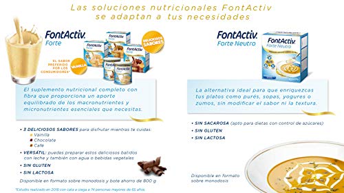 Fontactiv Forte Vainilla - 800 gr - Suplemento Nutricional para Adultos y Mayores - 30 grs 1 o 2 veces al día