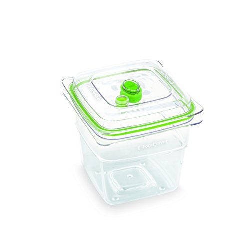 FoodSaver FFC008X Recipiente para envasar al vacío, 1,9 L, 1.8 litros, 0 Decibelios, Plástico, Transparente y verde