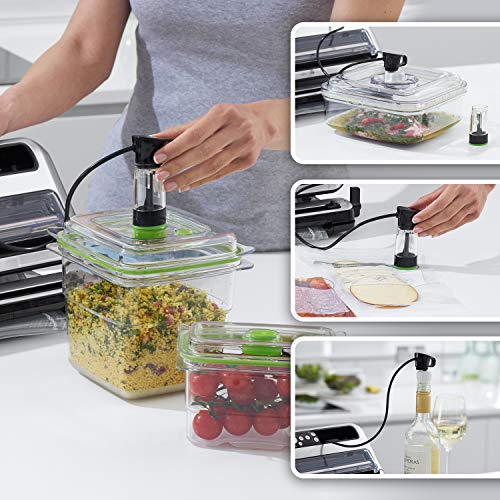 FoodSaver FFS006X-01 Envasadora al vacío, 125 W, Acero Inoxidable, Gris y negro