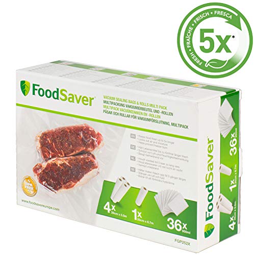 FoodSaver FGP252X Combo pack, Plástico, Transparente