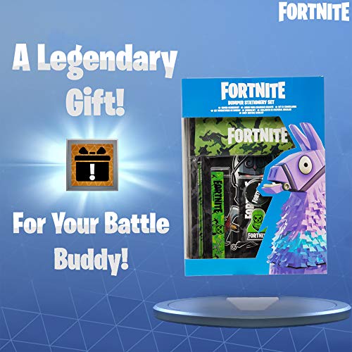 Fortnite Set Papelería Completo para Niños | Set de Papelería 12 Piezas, Material Escolar Edición Limitada Con Cuaderno A4, Estuche Fortnite y Lápices de Colores | Regalo Fortnite Niño