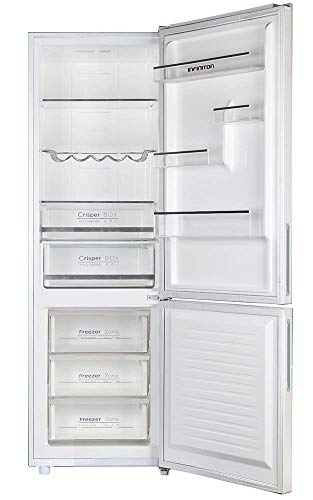 FRIGORIFICO COMBI CRYSTAL GLASS FGC-881 GRIS INFINITON NO FROST (Frigo mas congelador 2 Puertas, 317 litros, Fresh Zone, Alto 185cm, A++, Luz Led, No Frost Total, Botellero Metalico, Independiente)