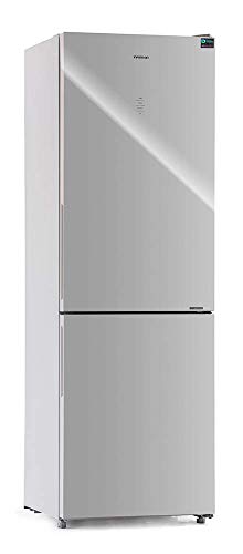 FRIGORIFICO COMBI CRYSTAL GLASS FGC-881 GRIS INFINITON NO FROST (Frigo mas congelador 2 Puertas, 317 litros, Fresh Zone, Alto 185cm, A++, Luz Led, No Frost Total, Botellero Metalico, Independiente)