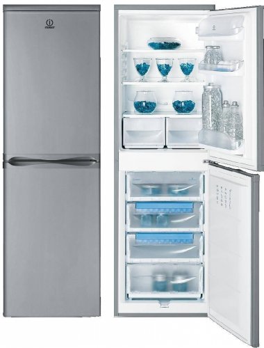 Frigorífico Combi - Indesit CAA 55 NX, 174 cm, A+, Capacidad 234 l, Inox