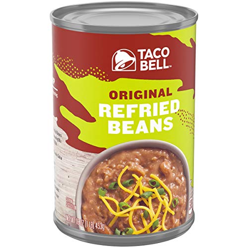 Frijoles refritos sin grasa Taco Bell (lata de 16 onzas)