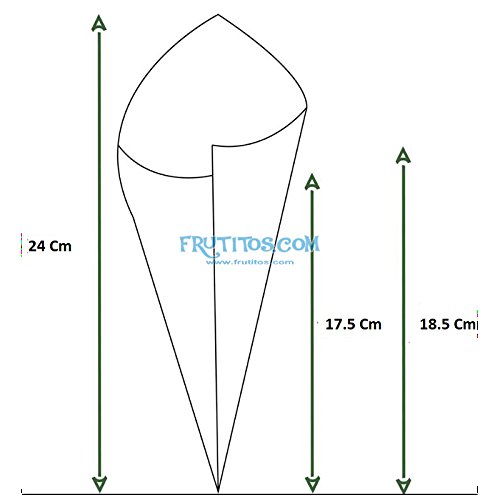 FRUTITOSCOM - Envase Cucurucho - Cono Papel - 100 Unidades - Comidas para Llevar