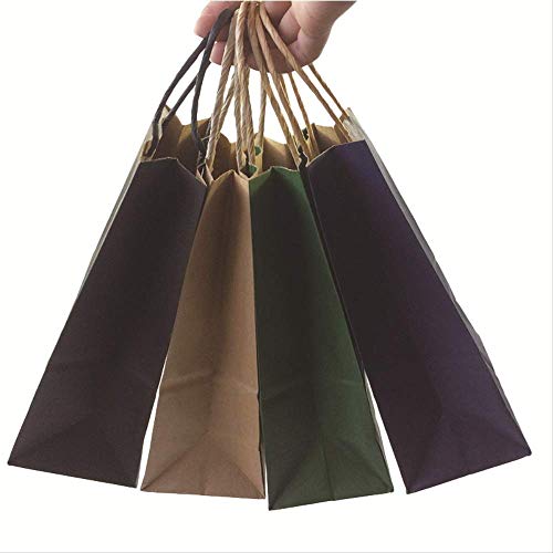 FSYX Bolsa de regalo 40PCS  Fashionable kraft paper gift  bag with handle/shopping bags/Christmas brown packing bag/Excellent quality 21X15X8cm 15x21cm Mix colors