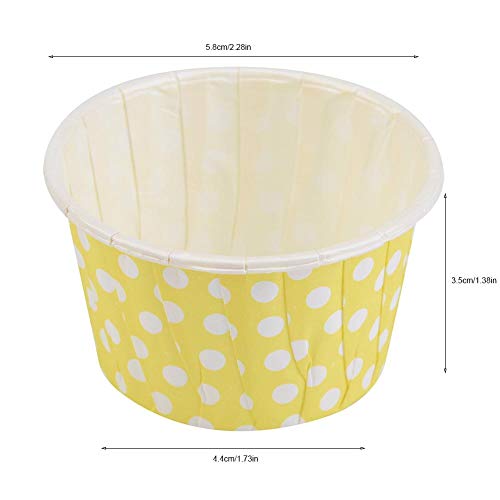 FTVOGUE 100 UNIDS Mini Cupcake Liners Paper, Moldes para Pastel Redondo Resistente al Calor de Calidad Alimentaria Tazas para Hornear Muffins(02)