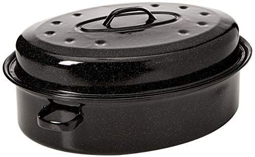 Fuente de horno para asar alimentos en su jugo Russell Hobbs® BW07215 Romano de acero, 38 cm, negra