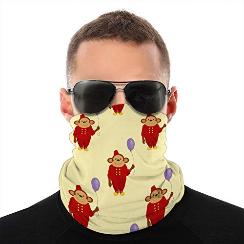 Funda de Microfibra para el Cuello para Unisex Circo de Dibujos Animados Mono Personaje Animal Salvaje zoológico Tube Balaclava