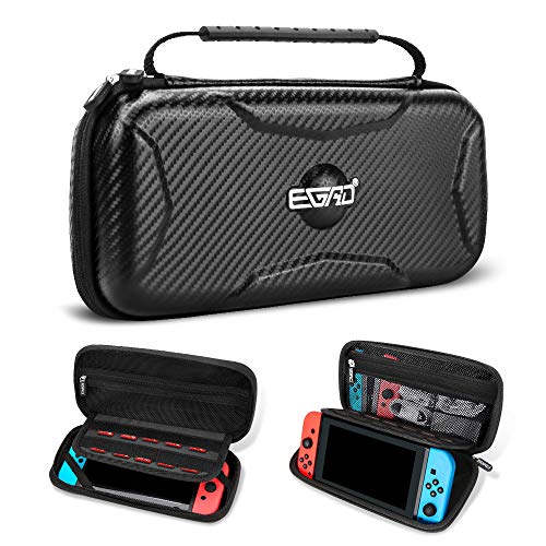 Funda para Nintendo Switch, Accesorios para Nintendo Switch, Carcasa de Protección Rigid Anti-Choques/Arañazo Llevar la 15 Juegos Adaptador Consola Cable Otros Accesorios Nintendo Switch Viaje Case