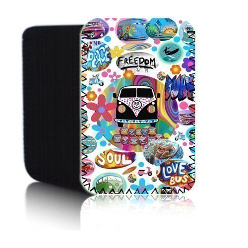 Funda retro Autocaravana (Blanco) PPW cubierta para Amazon Kindle 4 y 5 (2012, 2013 & 2014) , tablet, funda de neopreno protectora resistente al agua y golpes, envío rápido, UK