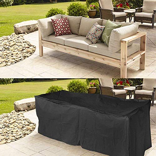 Fundas para muebles de jardín Funda para juego de patio Cubierta impermeable para mesa de patio Silla para mesa de patio Cubierta antipolvo para maquinaria de fábrica, 12 tamaños, personalizable (Colo