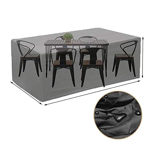 Fundas para muebles de jardín Funda para juego de patio Cubierta impermeable para mesa de patio Silla para mesa de patio Cubierta antipolvo para maquinaria de fábrica, 12 tamaños, personalizable (Colo