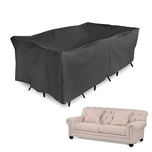 Fundas para muebles de jardín Funda para juego de patio Cubierta impermeable para mesa de patio Silla para mesa de patio Cubierta antipolvo para maquinaria de fábrica, 12 tamaños, personalizable (Colo