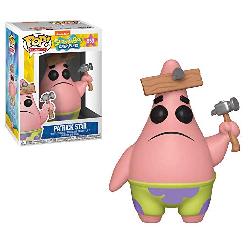 Funko- Pop Vinilo: Spongebob Squarepants S3: Patrick w/Board Figura Coleccionable, Multicolor (39553)