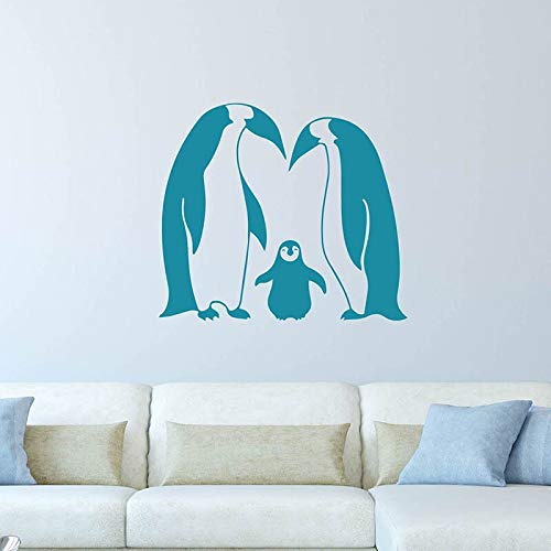 FXBSZ color personalizable pingüino madre hijo vinilo pegatinas de pared pegatinas personalizadas pegatinas de decoración del hogar pegatinas de pared de moda Púrpura 65 cm x 57 cm