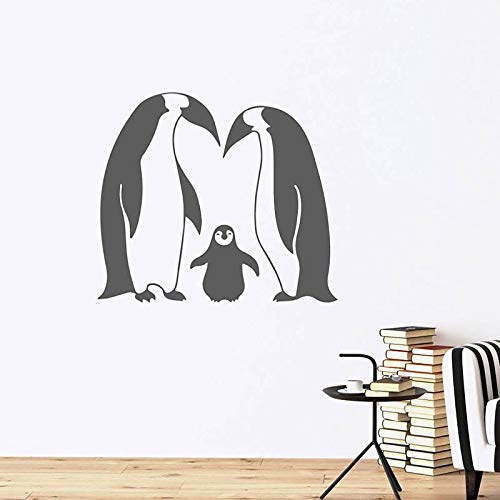 FXBSZ color personalizable pingüino madre hijo vinilo pegatinas de pared pegatinas personalizadas pegatinas de decoración del hogar pegatinas de pared de moda Púrpura 65 cm x 57 cm