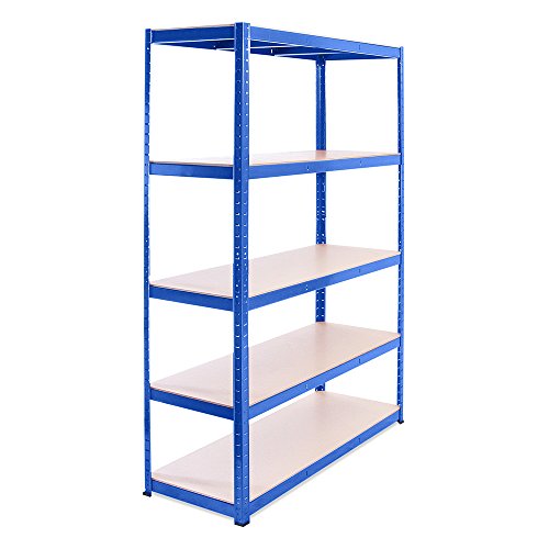 G-Rack 23 Estante de Almacenamiento para Garaje 5 Estantes, 180 x 120 x 40 cm, Azul