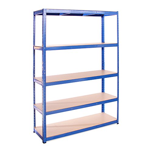 G-Rack 23 Estante de Almacenamiento para Garaje 5 Estantes, 180 x 120 x 40 cm, Azul