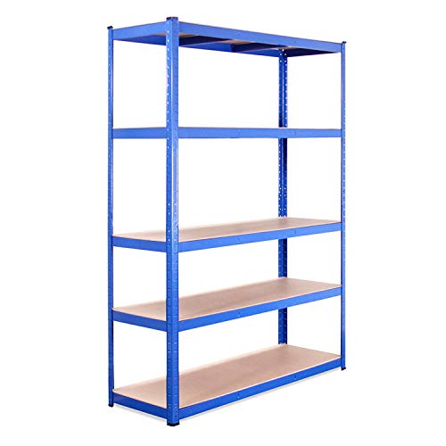 G-Rack 25 Estantería para Garaje – 180 x 120 x 45 cm Almacenamiento – 5 bahías – Azul – 5 Niveles – Capacidad de 875 kg (175 kg por Estante) – Taller, cobertizo, Oficina – 5 años de garantía, 1 Bay