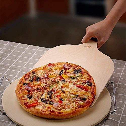 G.a HOMEFAVOR Set de 2 Pala de Pizza de Madera, Pizzas Paleta para Transferencia de un Pan, Pizza y Tartas en Horno y Parrilla