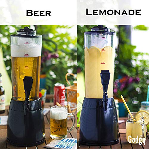 Gadgy ® Dispensador de Cerveza | 3,6 L. Bebidas Drink Dispenser | Compartimiento de Hielo Separado | 53 cm