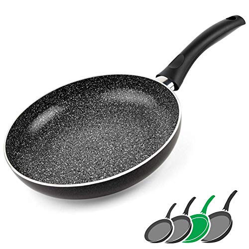 GadHome Classic 26cm Sartén Antiadherente, Negra | Bandeja de Aluminio con Mango Ergonómico | PFOA Gratis para Una Cocina Saludable | Apto para Inducción y Lavavajillas